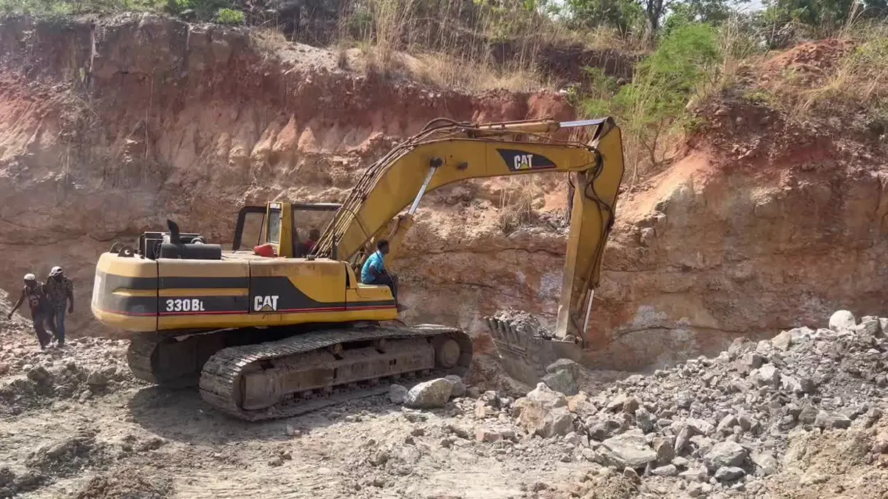 Excavation activity in a mining-related field setting